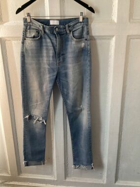 Boyish by Her Zachary Light Blue Distressed Skinny Jeans